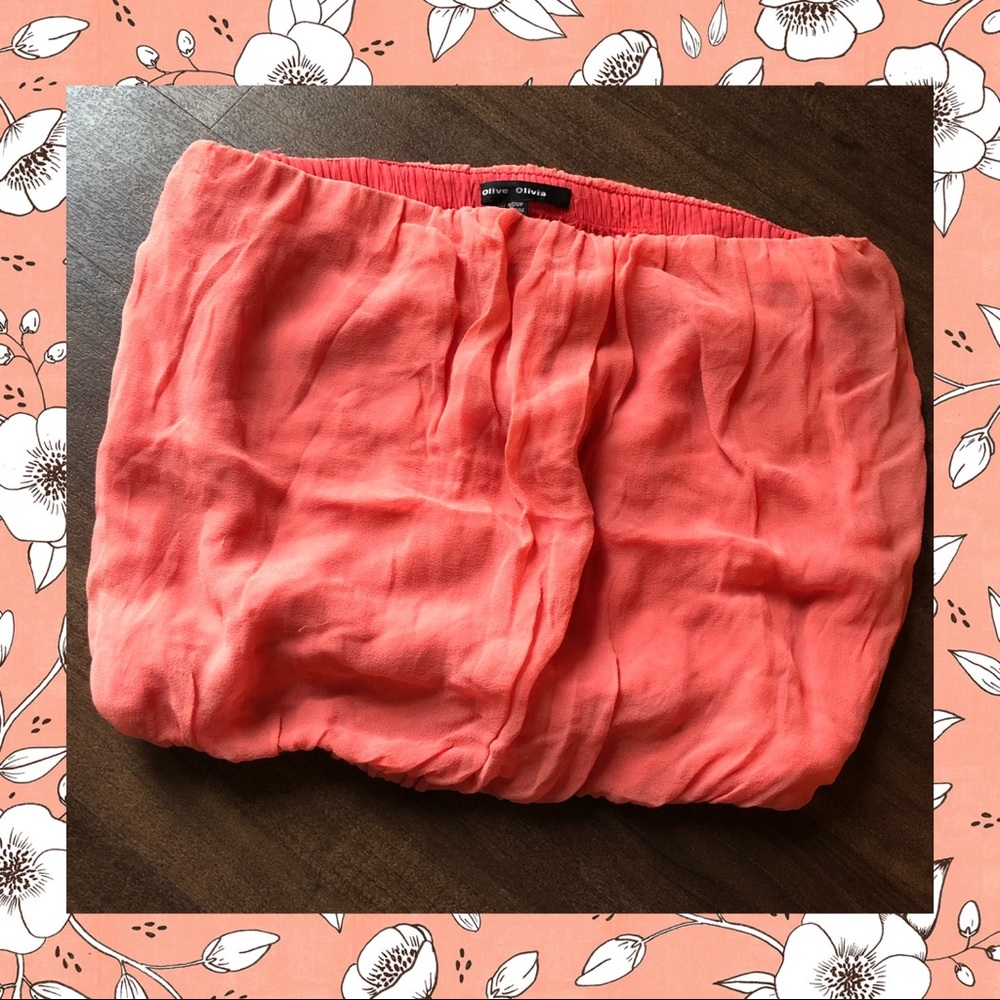 Coral Pink Strapless Top! 🌺